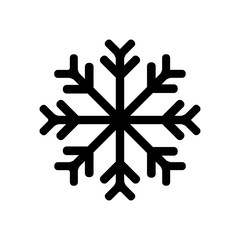 snowflake icon simple flat vector illustration silhouette eps10 isolated on white background