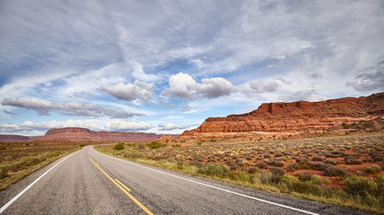 Scenic road in Canyonlands National Park, Utah, USA.