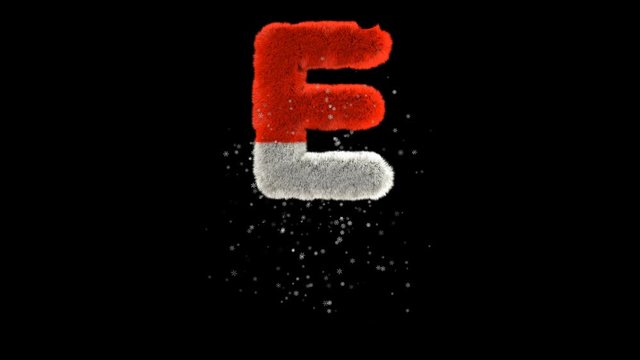 fun, holiday, winter, snow, hair, typography, typeface, u, v, w, x, symbol, fur, wool, alphabet, type, red, 3d, character, claus, white, christmas font, font, wild, illustration, set, abc, furry, fluf