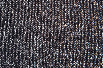 Beautiful melange knitted texture for background. Winter backdrop. Space for text.