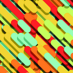 Color Abstract Lines Rain Generative Art background illustration