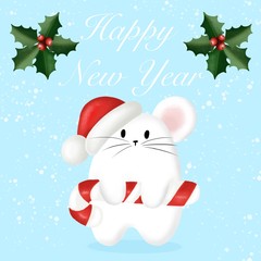 christmas card mouse 