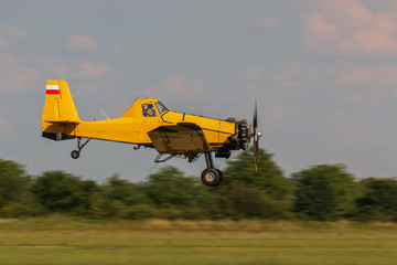 classic one engine aircraft used in farming