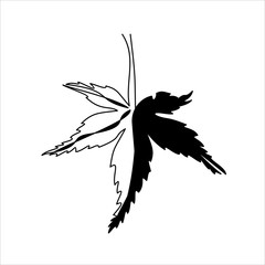 Autumn leafs illustration.symbol for website design