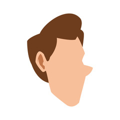 adult man face icon, colorful design