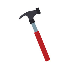 hammer tool icon, flat design