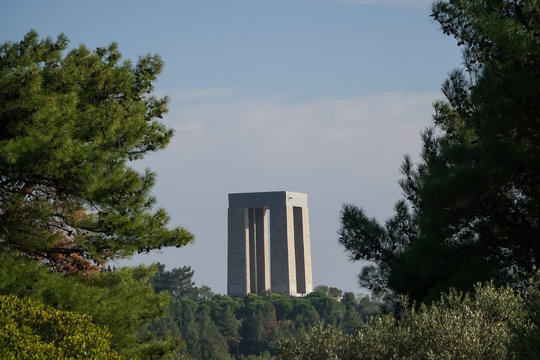 Canakkale Martyrs Memorial (Turkish; Çanakkale Şehitleri Anıtı). National veteran's war memorial in Çanakkale, Turkey.