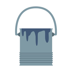 paint bucket icon, flat design