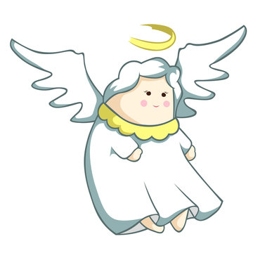 Angel cute cartoon vector colorful illustration