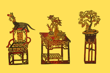 Chinese shadow puppets prop
