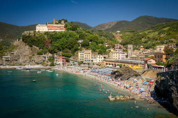 Fototapeta premium Colorful view at Monterosso Al Mare, Cinque Terre, Italy