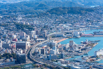 [長崎県]佐世保市全景（弓張展望台）