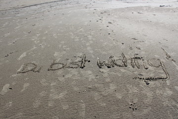 footprints in the sand