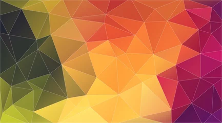 Poster Im Rahmen triangle art poster on colorful backdrop. Abstract art background. © igor_shmel