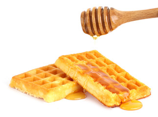 waffle and honey