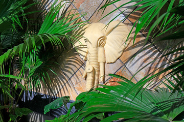 elephant sculpture in the park