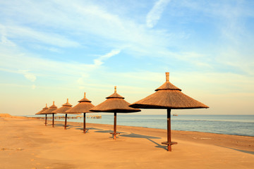 Shade shed on the beach