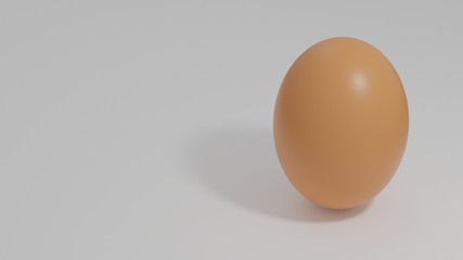Egg on a white/gray background