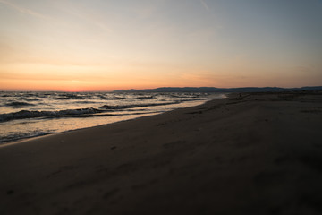 sunset on the sea