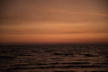 sunset on the sea