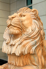 Obraz premium Stone lion sculpture