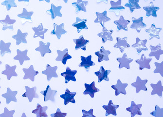 background from shiny confetti in classic blue
