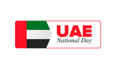 National Day in United Arab Emirates. National happy holiday, celebrated annual in December 2. UAE flag. Patriotic elements. Poster, card, banner and background. Vector illustration