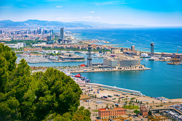 Fototapeta premium Panorama Barcelony, Katalonia, Hiszpania