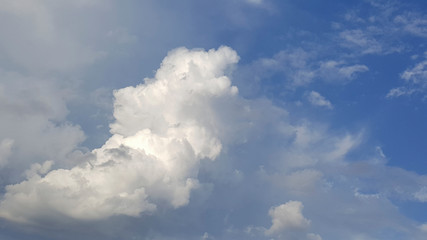 Textura de nuvens brancas e céu azul.