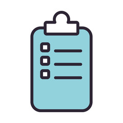 checklist clipboard document isolated icon