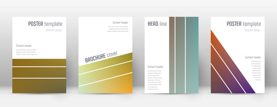 Flyer layout. Geometric sublime template for Broch