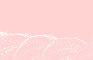 Grunge texture. Distress pink rough trace. Gracefu