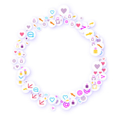 Social media marketing, Communication concept.