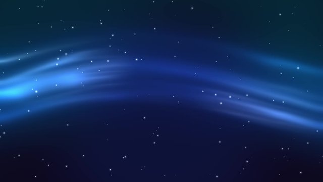 particles and waves floating in space