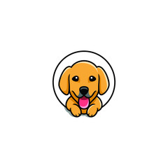 Labrador dog logo is fun, funny and fresh, Labrador dog icon