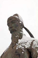 Obraz premium Ancient Chinese Confucian sculptures in the park, Tangshan City, Hebei, China