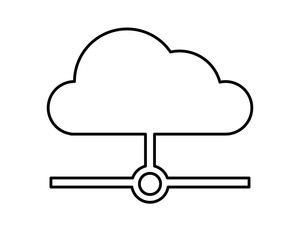 cloud computing data isolated icon