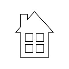 house building facade isolated icon