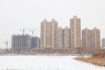winter scenery of Chinese Urban Parks