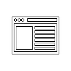 template webpage window isolated icon