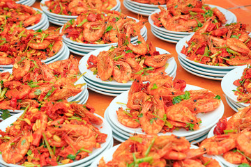 Braised prawns in Chinese famous dishes