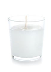 Beautiful candle isolated on white