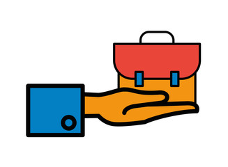 portfolio briefcase documents isolated icon