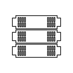 data server tower isolated icon