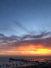 sunset over sea