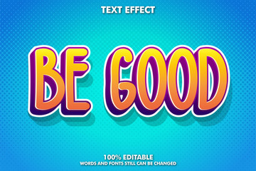 Cute cartoon text effect for game style design
