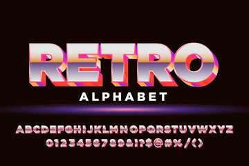 Modern retro typeset from A to Z