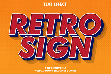 Strong bold vintage retro font effect