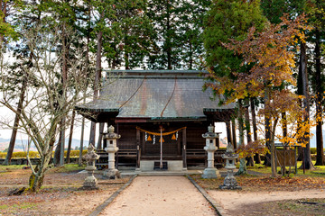 Aoyama shrine located in Sasayama castle in Hyogo prefecture, Japan