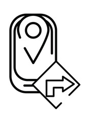 smartphone with pin location gps and traffic signal